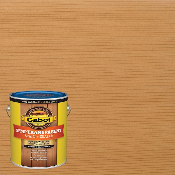 Cabot Cabot Semi-Transparent Low VOC Semi-Transparent New Cedar Oil-Based Stain and Sealer 1 gal 140.0016316.007 - main